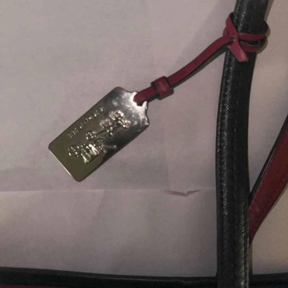 Coach black leather